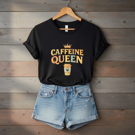 Caffeine Queen Tee - Bella+Canvas Unisex Tee