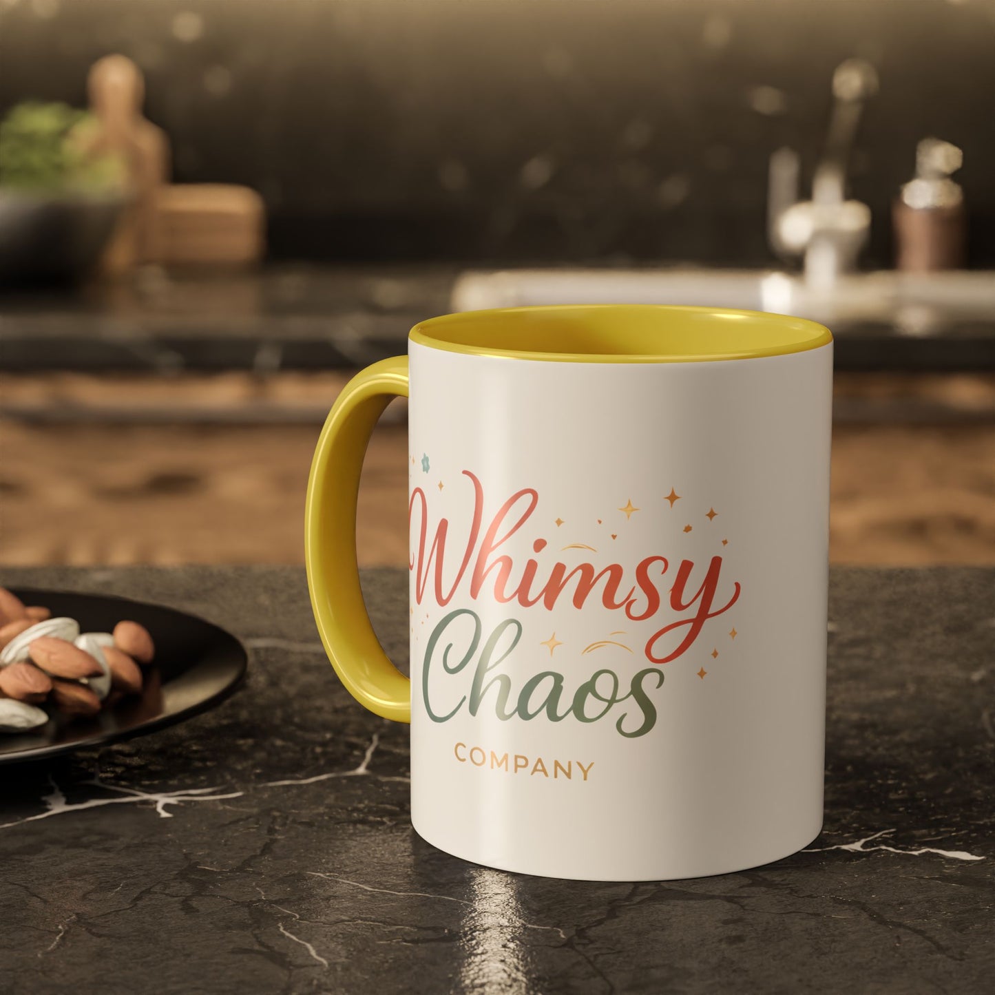 Whimsy Chaos Company Colorful Ceramic Mug – Sip Slowly, Smile Often