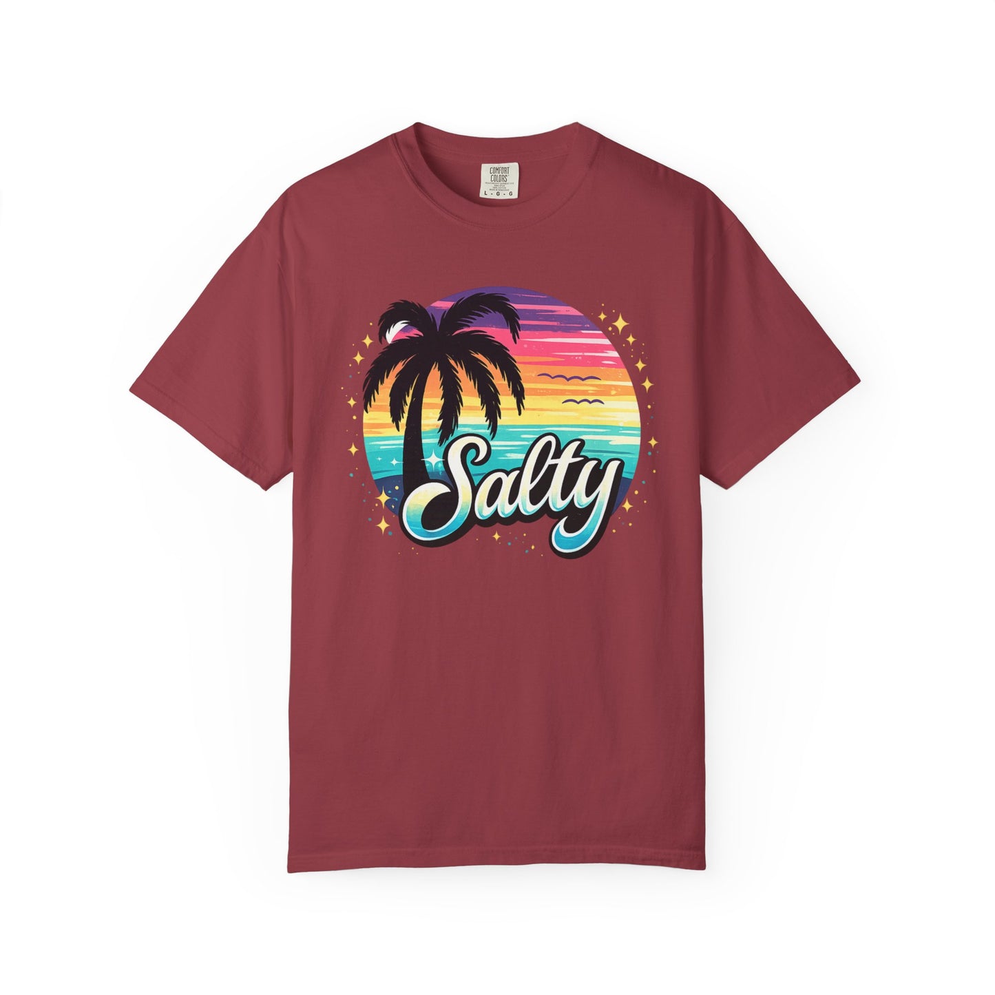 Salty Retro Sunset Tee β Retro Palm Tree Vacation Tee