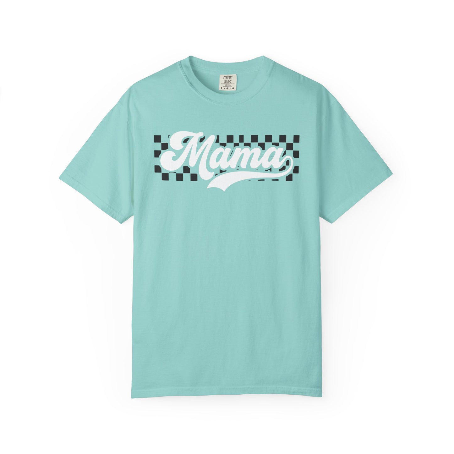 Mama Retro Checkered T-Shirt - Graphic Mom Tee Comfort Colors 1717
