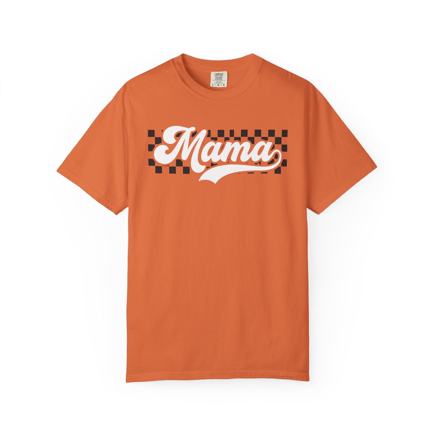 Mama Retro Checkered T-Shirt - Graphic Mom Tee Comfort Colors 1717