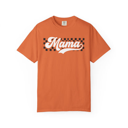 Mama Retro Checkered T-Shirt - Graphic Mom Tee Comfort Colors 1717