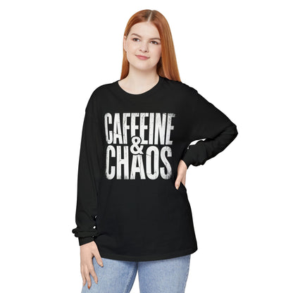 Caffeine & Chaos Long Sleeve Tee ☕
