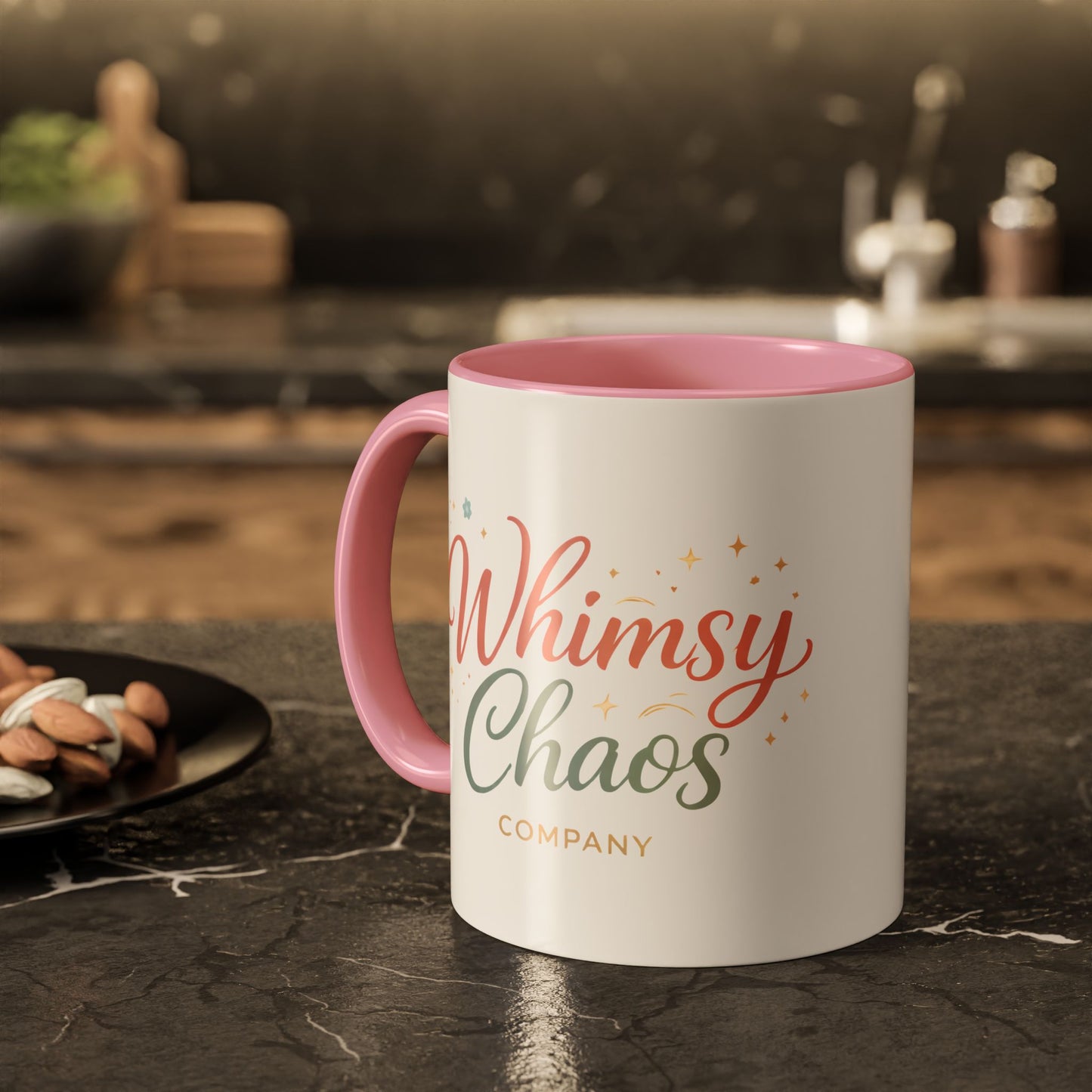 Whimsy Chaos Company Colorful Ceramic Mug – Sip Slowly, Smile Often