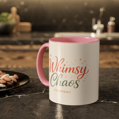Whimsy Chaos Company Colorful Ceramic Mug – Sip Slowly, Smile Often
