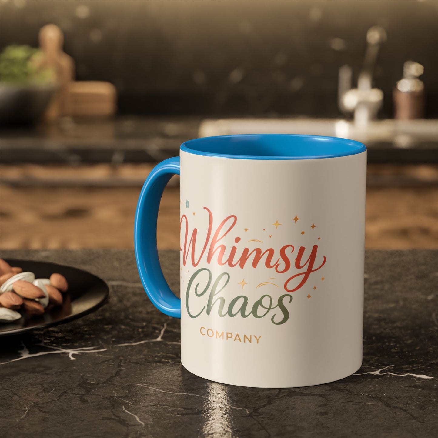 Whimsy Chaos Company Colorful Ceramic Mug – Sip Slowly, Smile Often