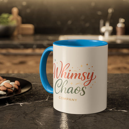 Whimsy Chaos Company Colorful Ceramic Mug – Sip Slowly, Smile Often
