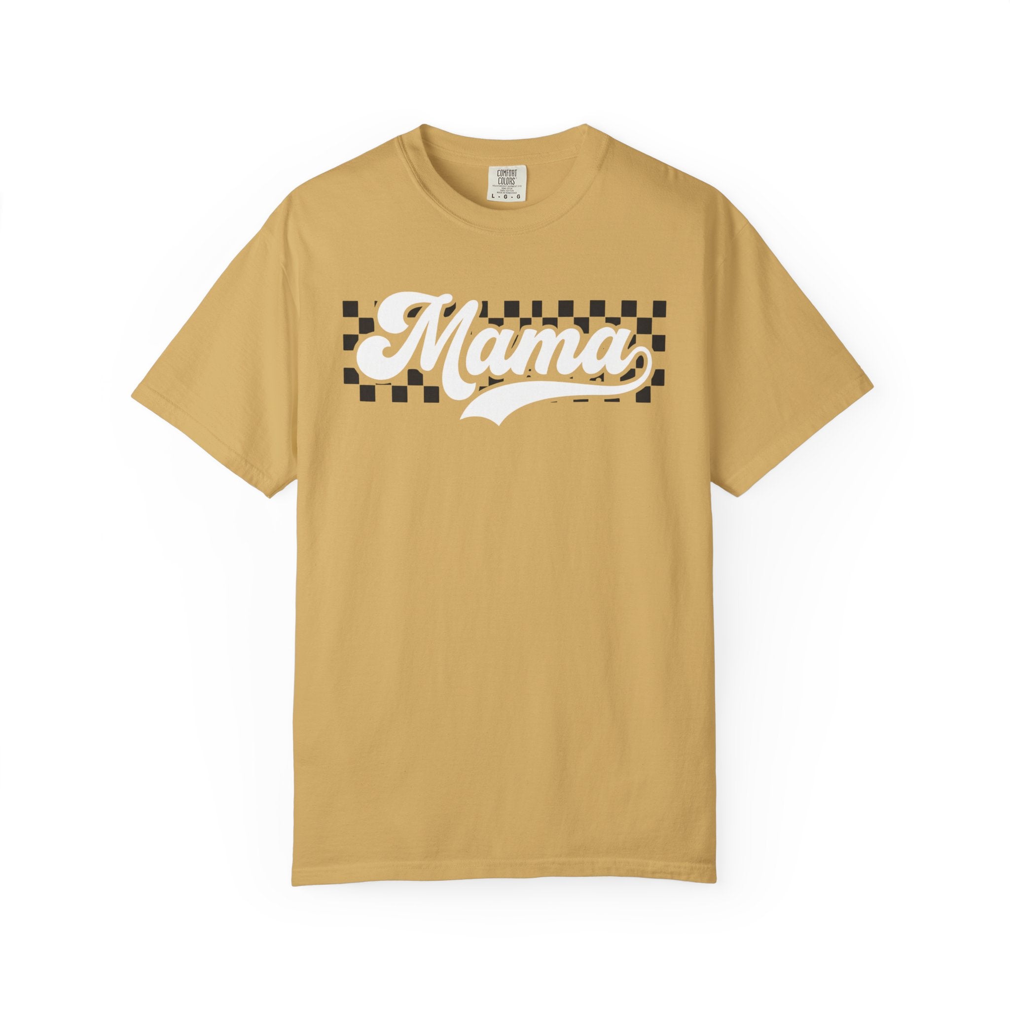 Mama Retro Checkered T-Shirt - Graphic Mom Tee Comfort Colors 1717