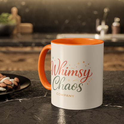 Whimsy Chaos Company Colorful Ceramic Mug – Sip Slowly, Smile Often