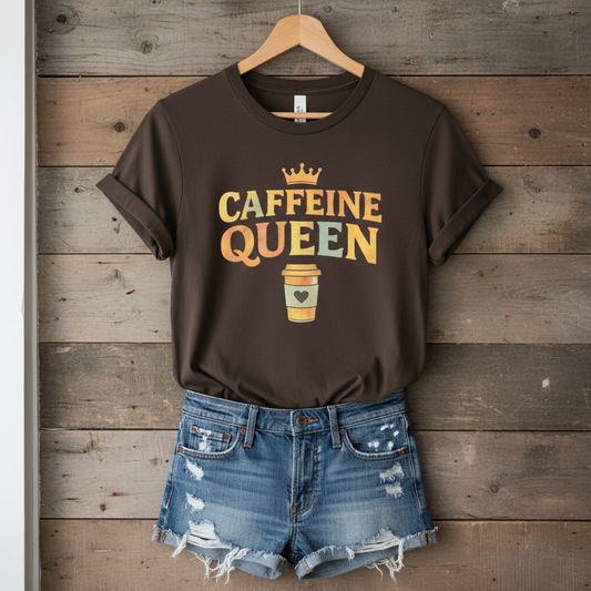 Caffeine Queen Tee - Bella+Canvas Unisex Tee