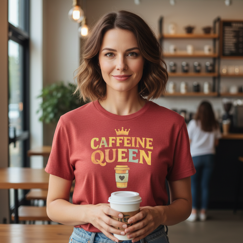 Caffeine Queen Tee - Bella+Canvas Unisex Tee