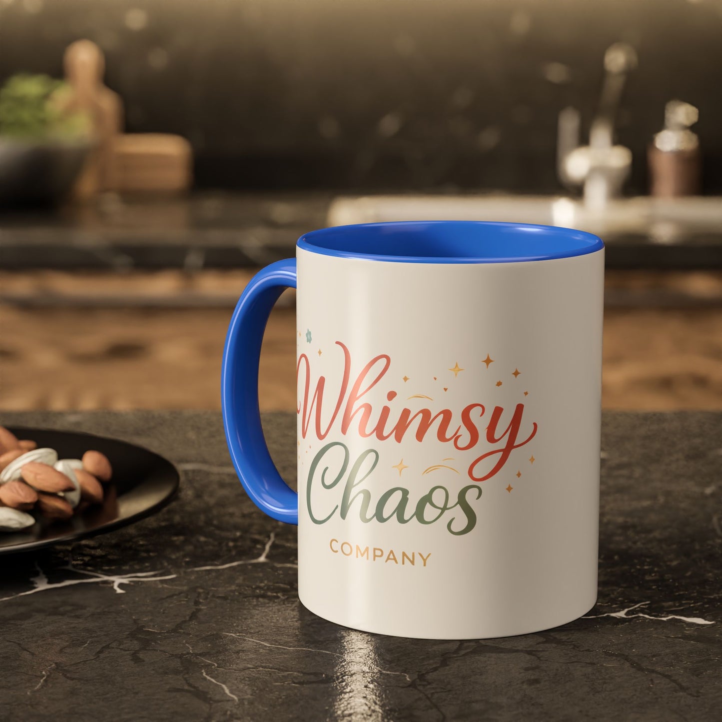 Whimsy Chaos Company Colorful Ceramic Mug – Sip Slowly, Smile Often