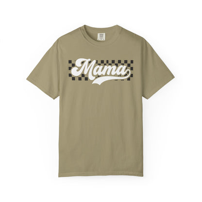 Mama Retro Checkered T-Shirt - Graphic Mom Tee Comfort Colors 1717