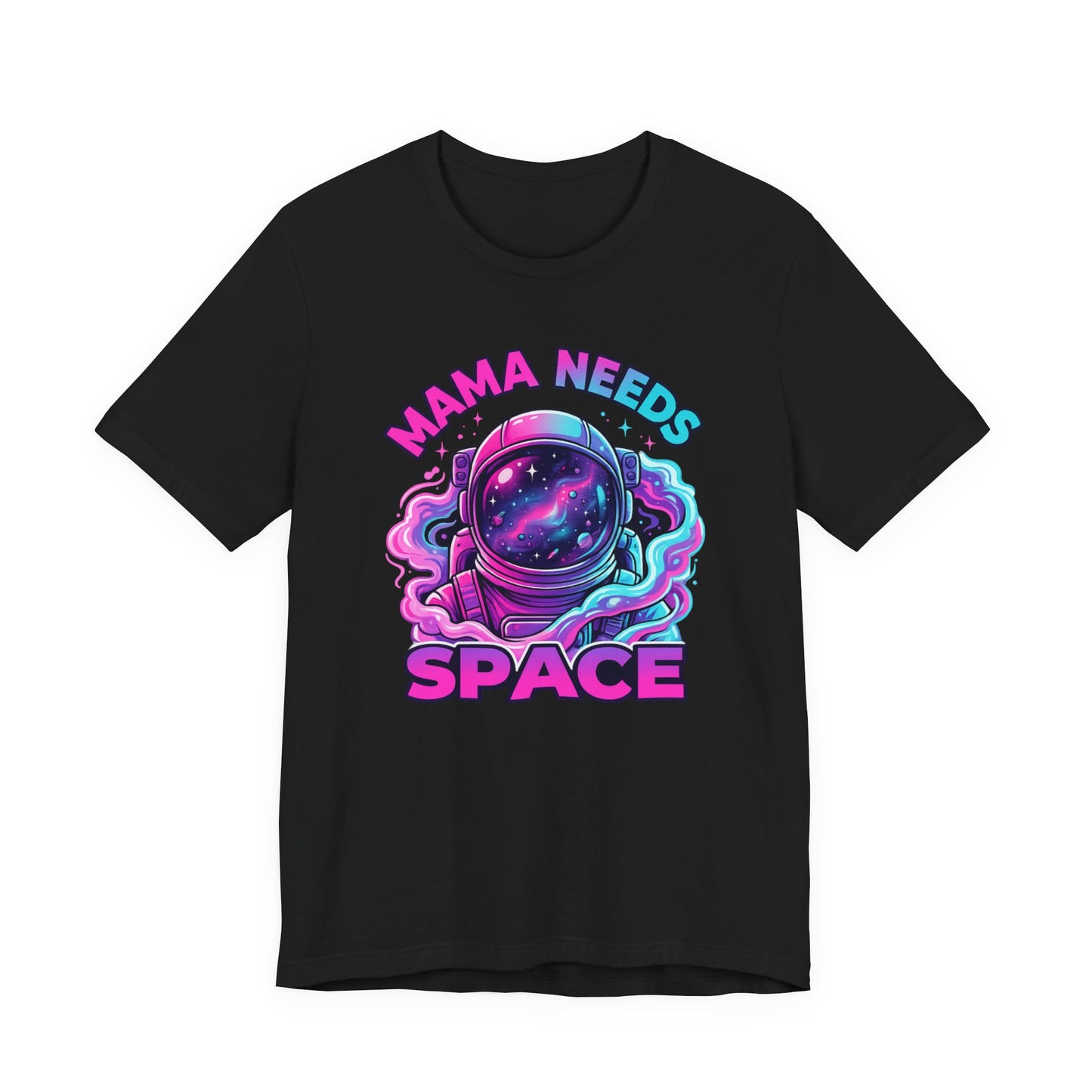 Mama Needs Space T‑Shirt — Retro Neon Astronaut Mom Tee