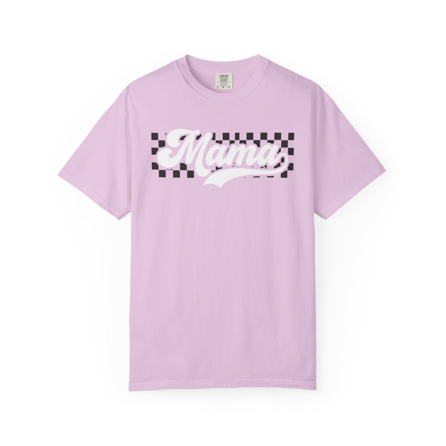 Mama Retro Checkered T-Shirt - Graphic Mom Tee Comfort Colors 1717