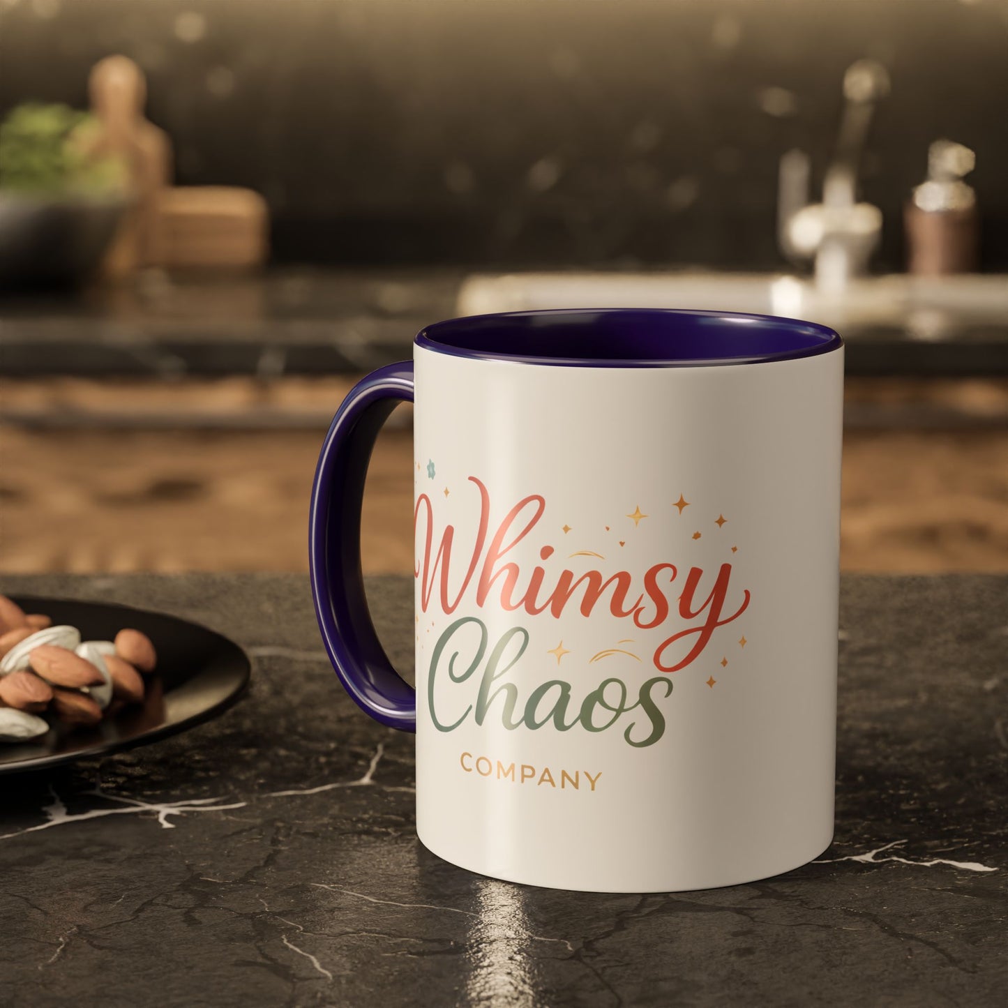 Whimsy Chaos Company Colorful Ceramic Mug – Sip Slowly, Smile Often