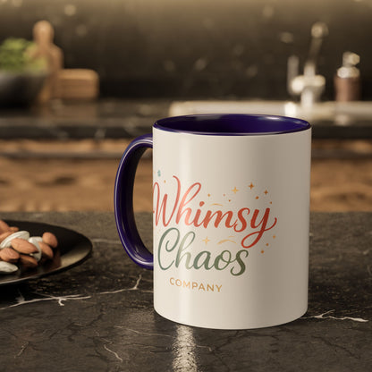 Whimsy Chaos Company Colorful Ceramic Mug – Sip Slowly, Smile Often
