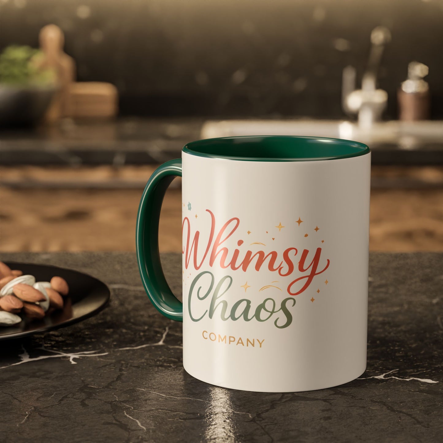 Whimsy Chaos Company Colorful Ceramic Mug – Sip Slowly, Smile Often
