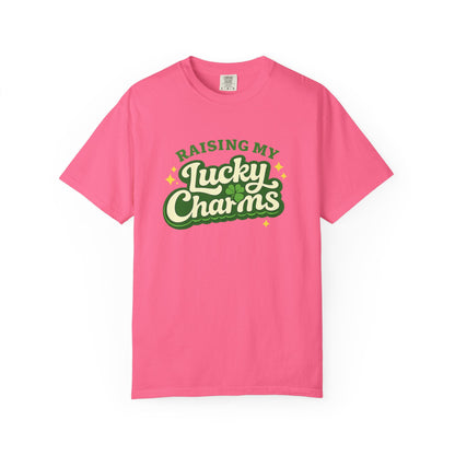 Raising My Lucky Charms Comfort Colors 1717 Graphic Tee | Funny Mom Life Shirt