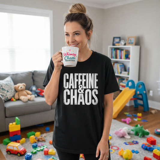 Caffeine & Chaos – The Everyday Mom Life Tee