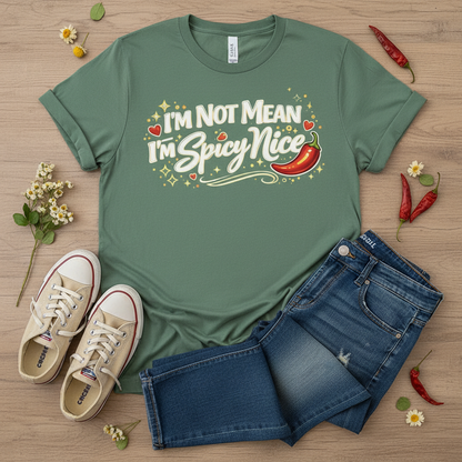 I’m Not Mean, I’m Spicy Nice Comfort Colors® Premium Unisex Tee