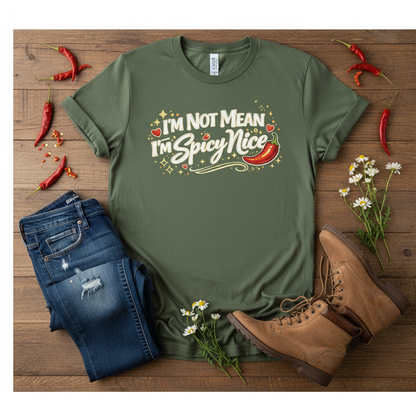 I’m Not Mean, I’m Spicy Nice Comfort Colors® Premium Unisex Tee