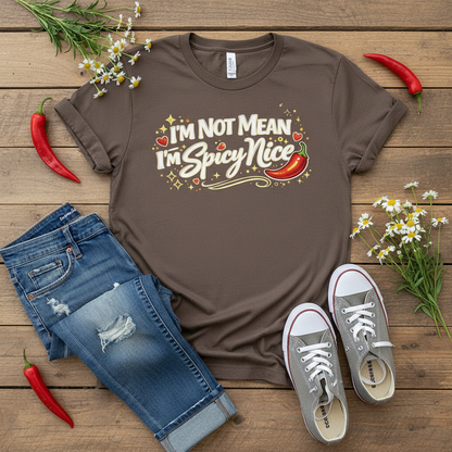I’m Not Mean, I’m Spicy Nice Comfort Colors® Premium Unisex Tee