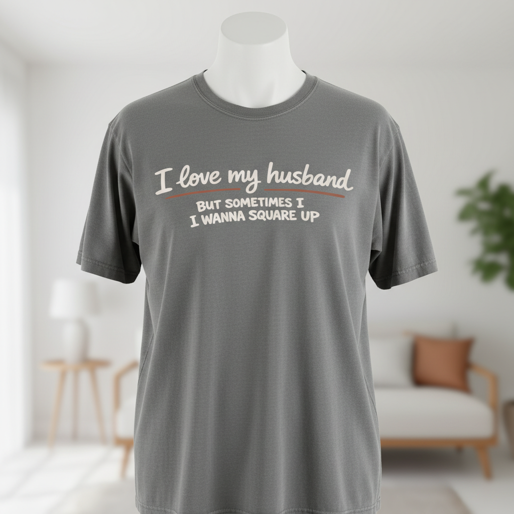 I Love My Husband But Sometimes I Wanna Square Up Tee