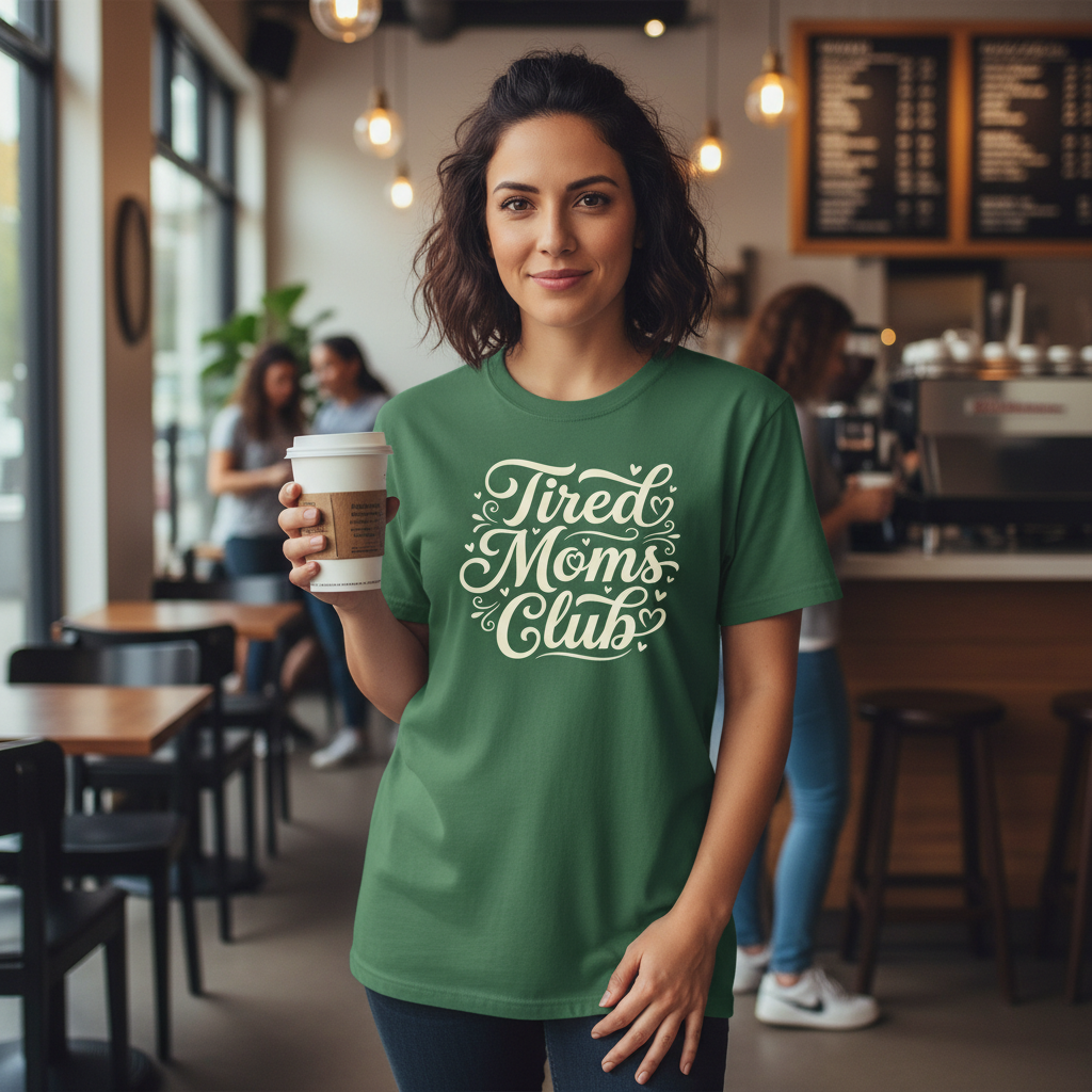 Tired Moms Club Tee — Funny Mother's Day Shirt for Sleep-Deprived Moms
