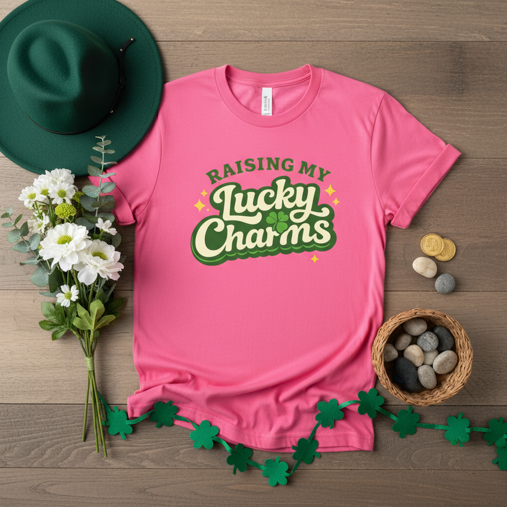 Raising My Lucky Charms Comfort Colors 1717 Graphic Tee | Funny Mom Life Shirt