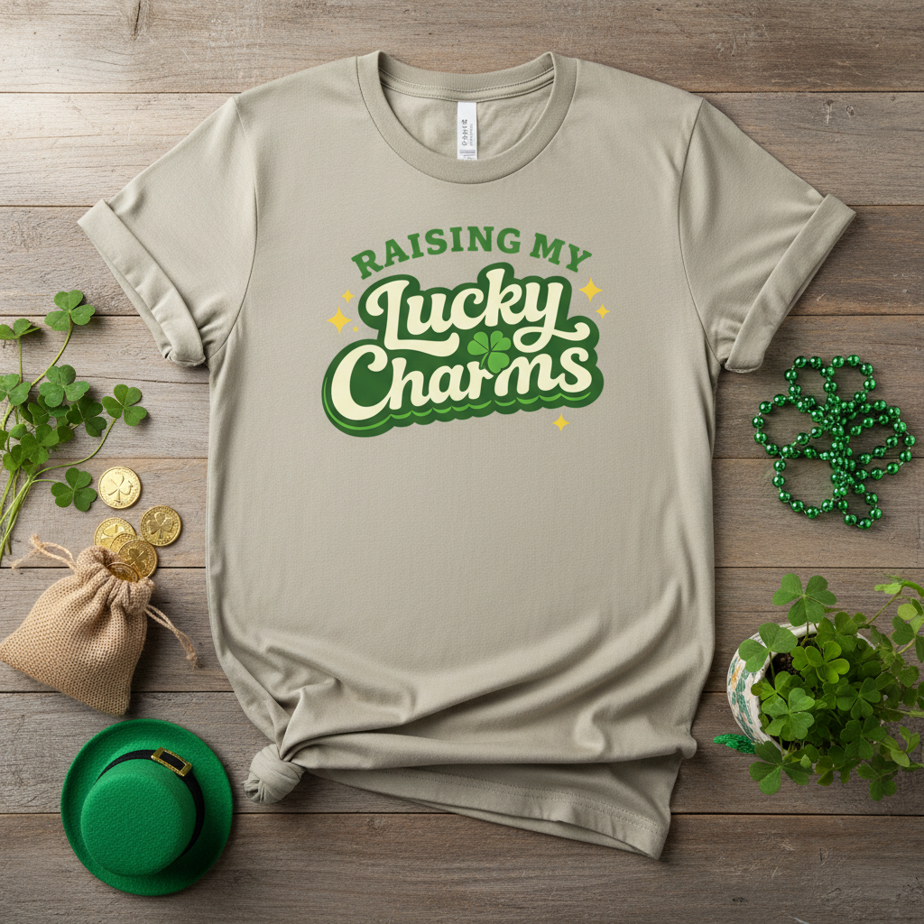 Raising My Lucky Charms Comfort Colors 1717 Graphic Tee | Funny Mom Life Shirt
