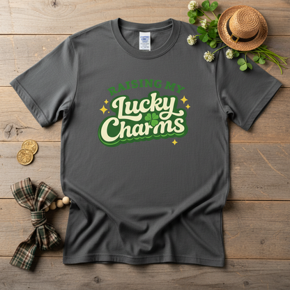Raising My Lucky Charms Comfort Colors 1717 Graphic Tee | Funny Mom Life Shirt