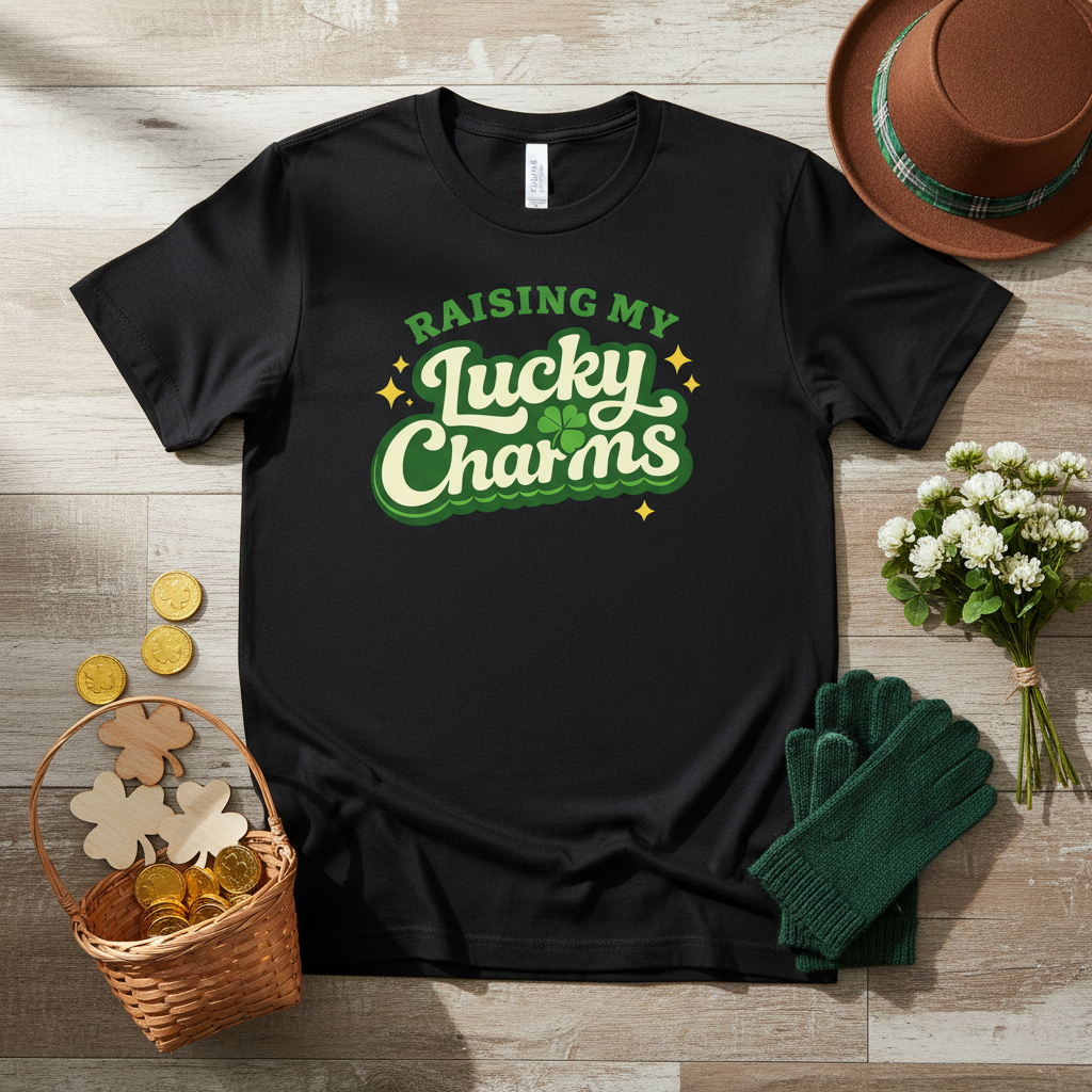 Raising My Lucky Charms Comfort Colors 1717 Graphic Tee | Funny Mom Life Shirt