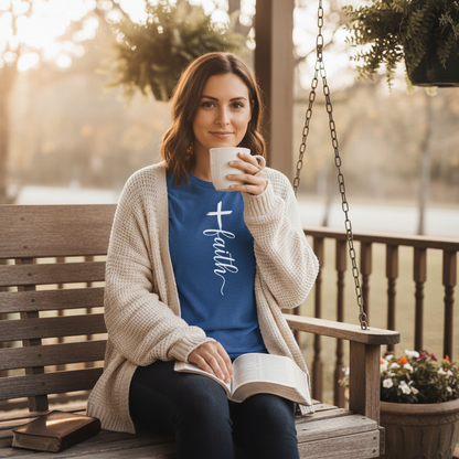 Faith Cross Graphic Tee Premium Unisex Crewneck Tee